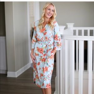 Coral Poppy Delivery Robe Milkmaid Goods